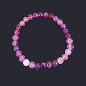 Quartz Gemstone Bead Bracelet 6mm